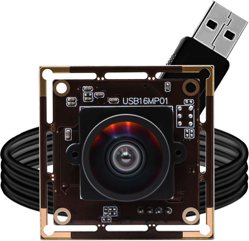 Svpro Kamera USB 16 MP z obiektywem szerokokątnym 120° do komputera i drukarki 3D