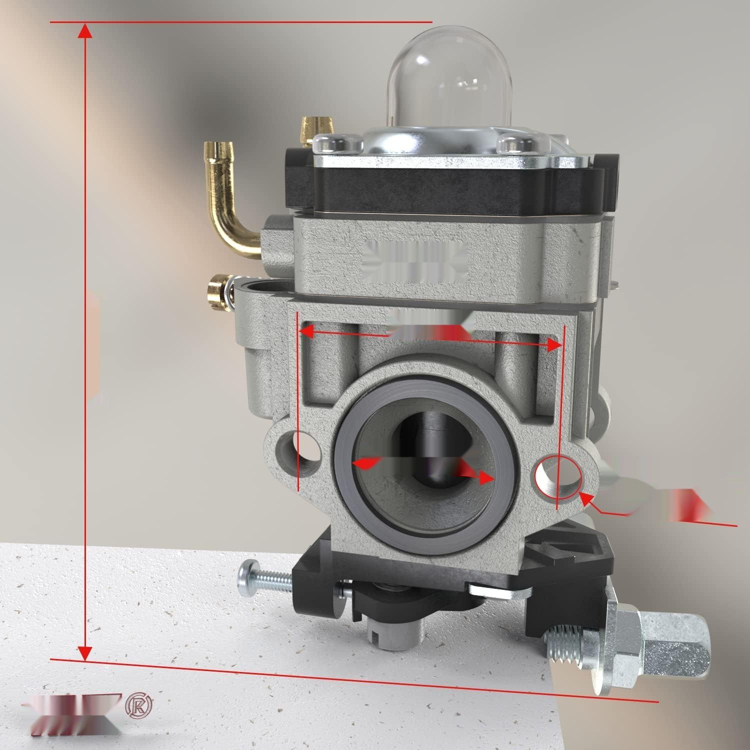 Zestaw gaźnika 1PZ CA1-F26 do silników wykaszarek 2-suwowych 22cc, 26c