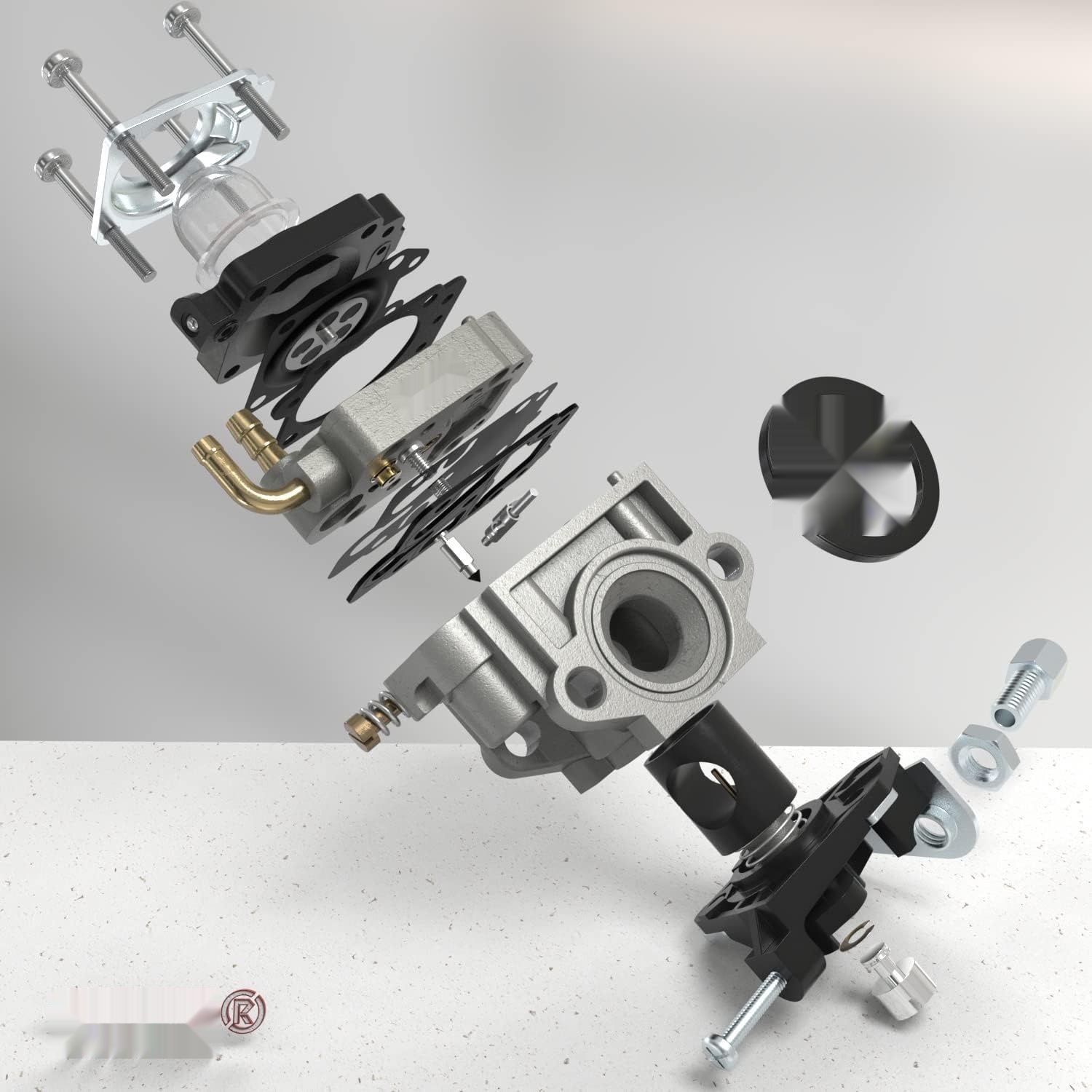 Zestaw gaźnika 1PZ CA1-F26 do silników wykaszarek 2-suwowych 22cc, 26c