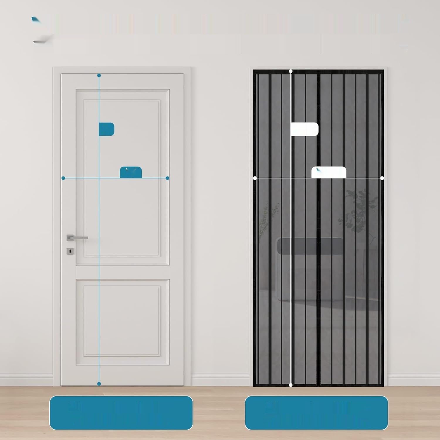 Zmienić foto na biały !!!! Sekey siatka magnetyczna na drzwi balkonowe bez wiercenia, zasłona ضدk