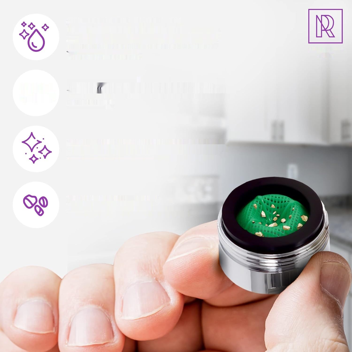 2 szt. perlatorów do baterii M24 z chromowanego mosiądzu – oszczędzacz