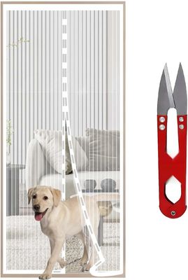 Moskitiera magnetyczna 90x210 z 34 silnymi magnesami i 2 obciążnikami,