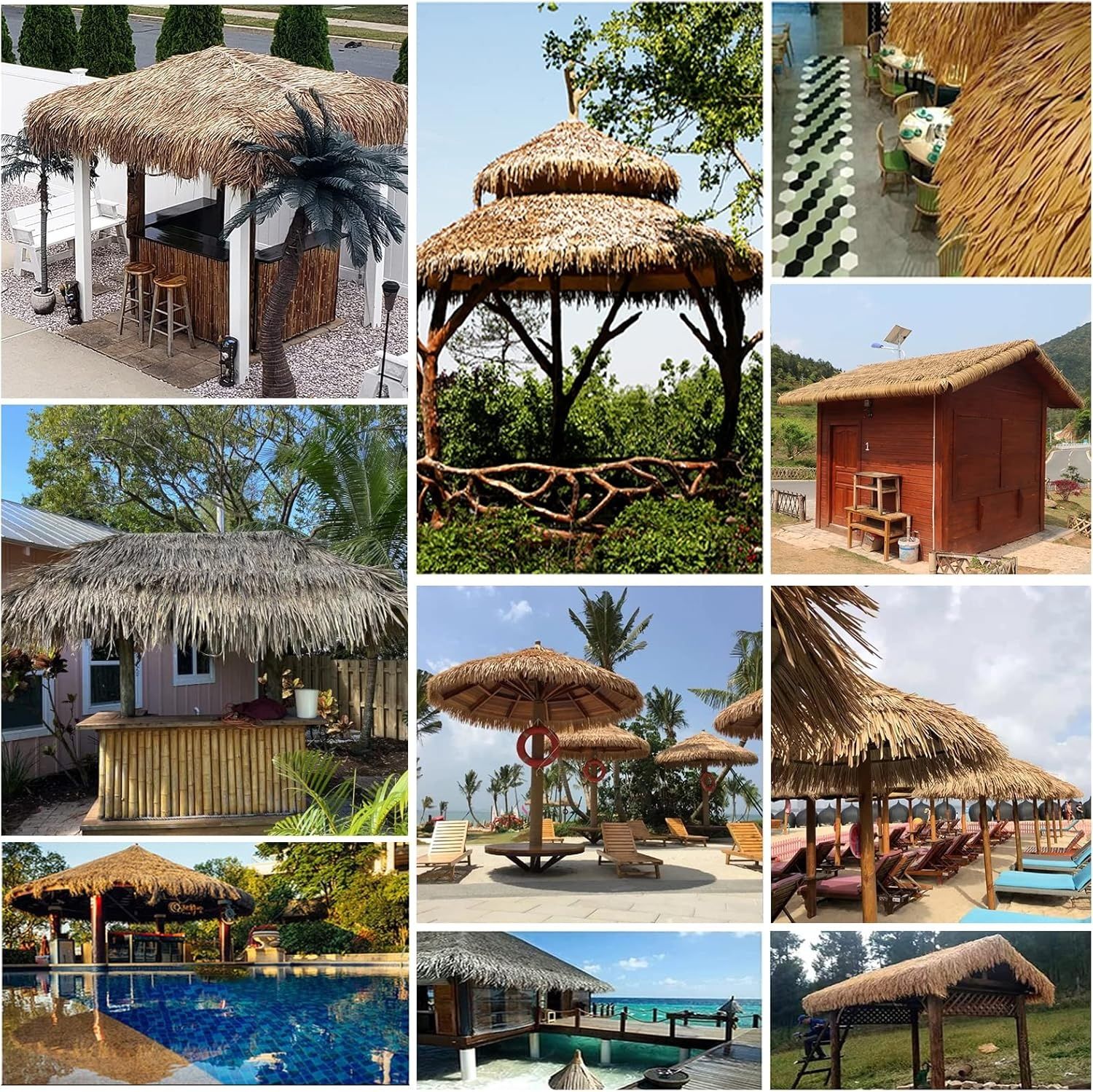 Rolka sztucznego poszycia dachowego z trawy palmowej 0,5 x 10 m