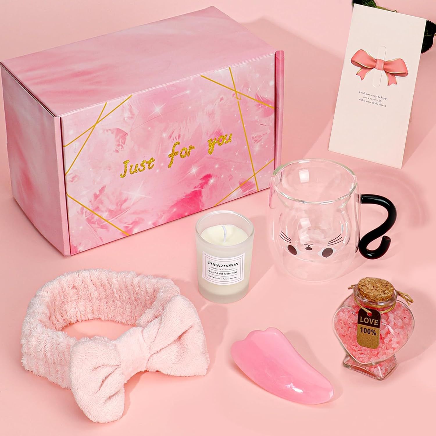 Zestaw prezentowy dla kobiety z kubkiem w kształcie kota