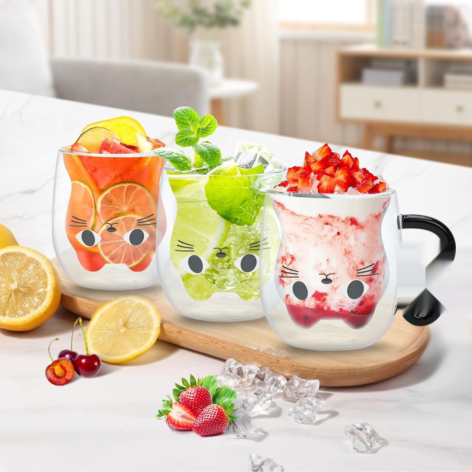 Zestaw prezentowy dla kobiety z kubkiem w kształcie kota