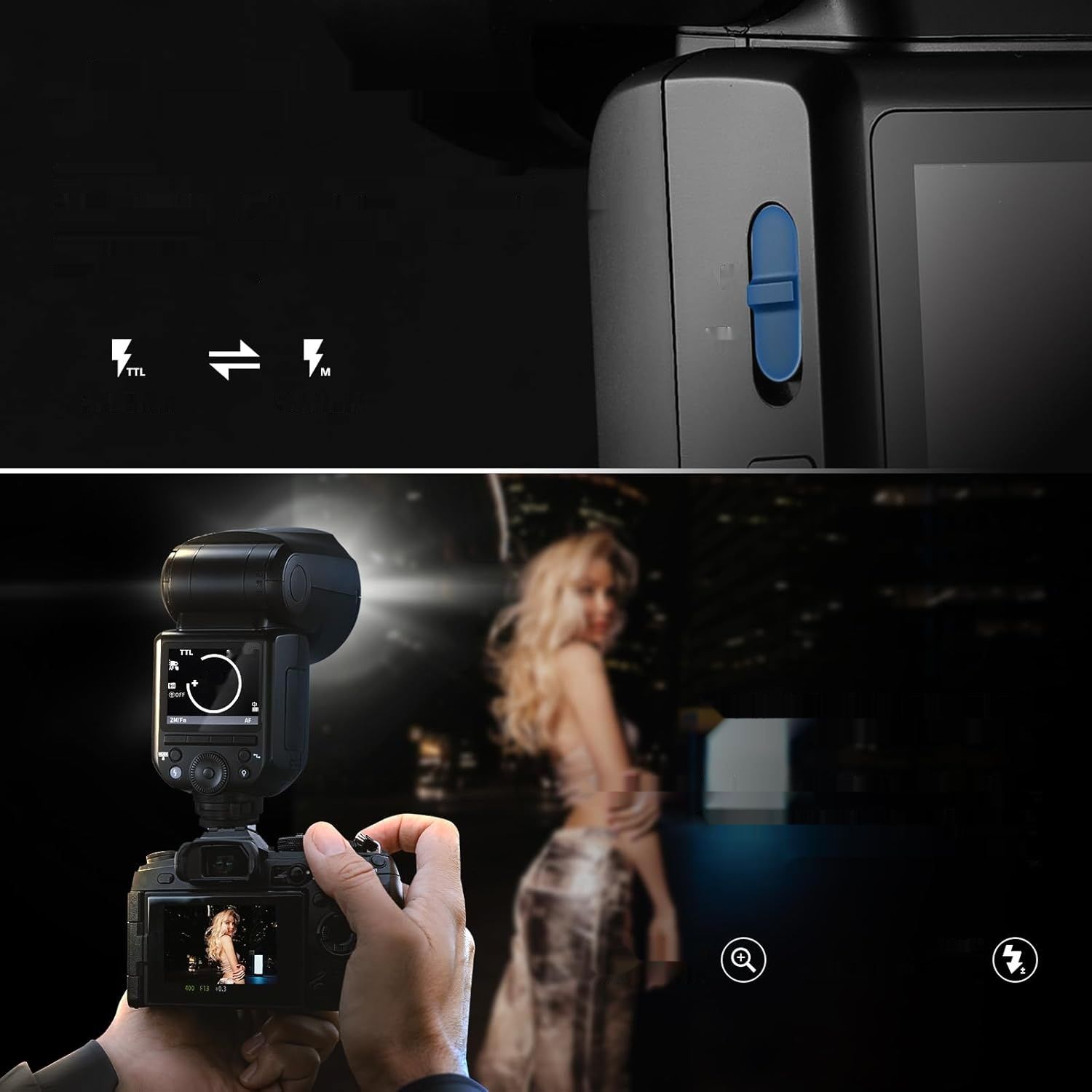 NEEWER Z2-F Flash Speedlite TTL z okrągłą głowicą do Fujifilm