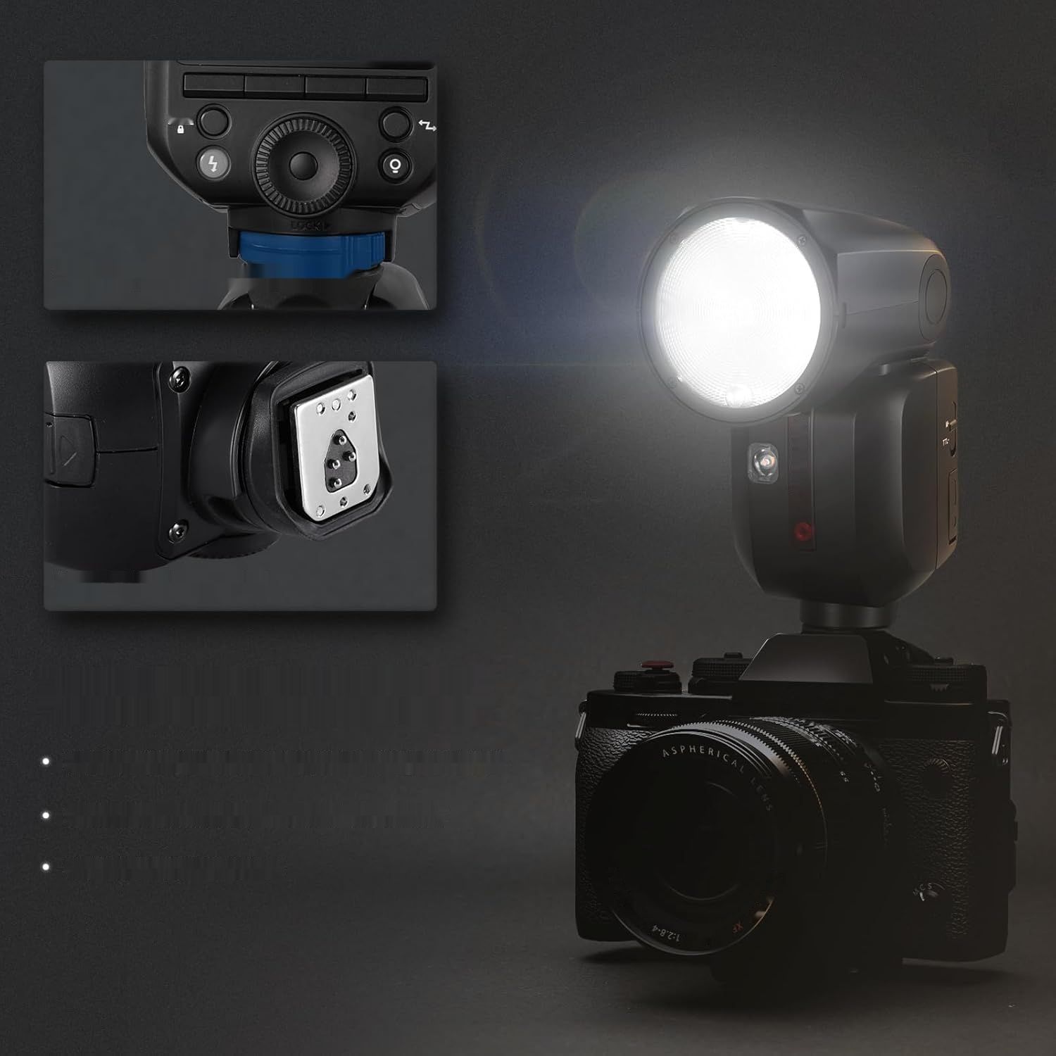 NEEWER Z2-F Flash Speedlite TTL z okrągłą głowicą do Fujifilm