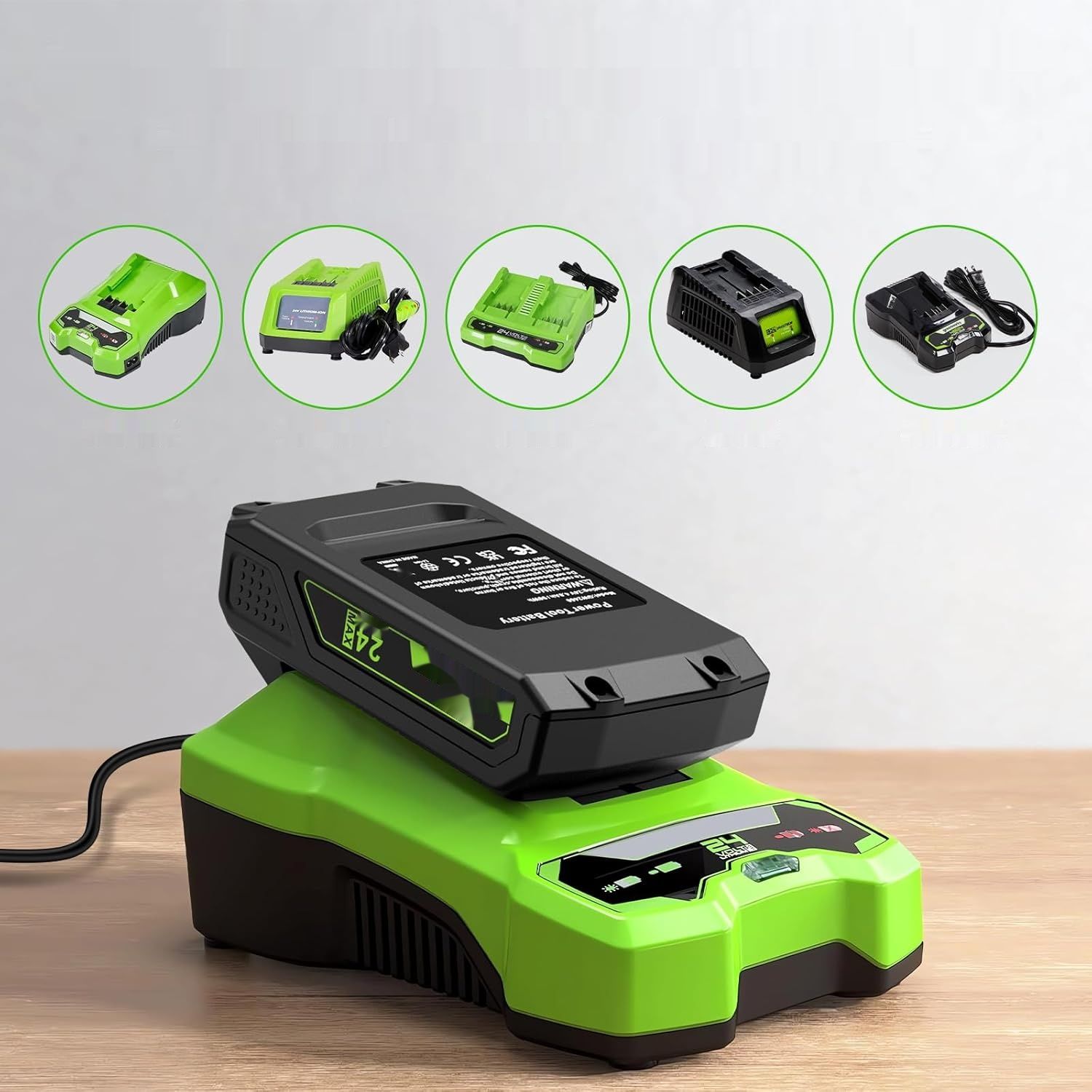 2 sztuki akumulatorów 24V do Greenworks, zapasowy akumulator ASUNCELL