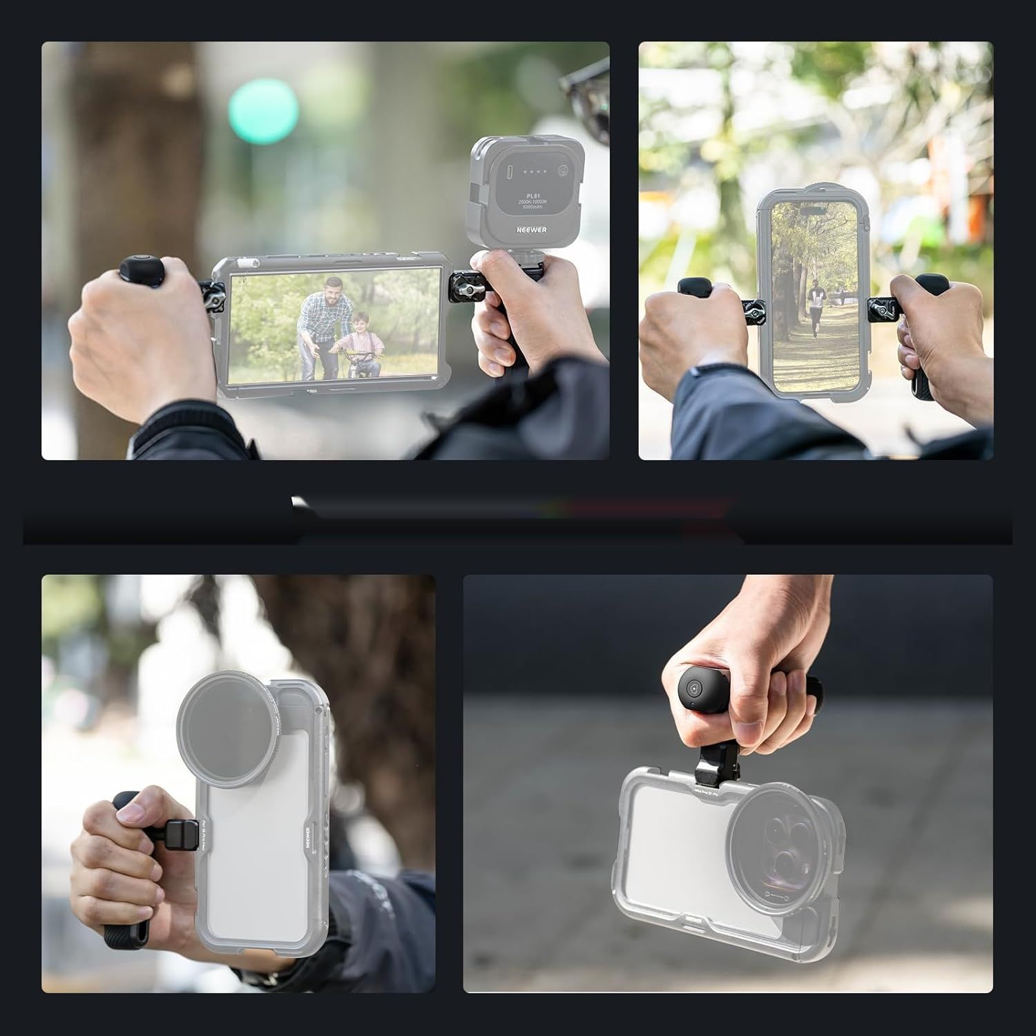 Neewer PA045E – boczny uchwyt z pilotem zdalnym Bluetooth, szybkozacis