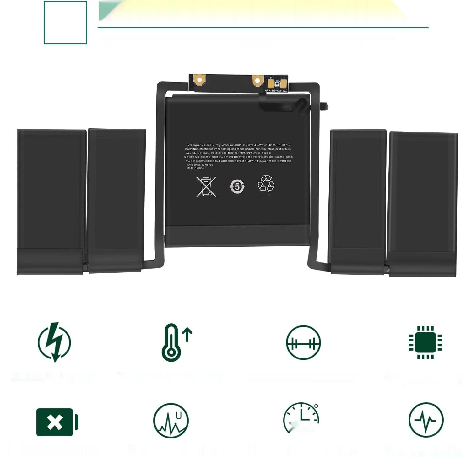 Bateria do laptopa ASUNCELL A1706 A1819 kompatybilna z MacBookiem Pro