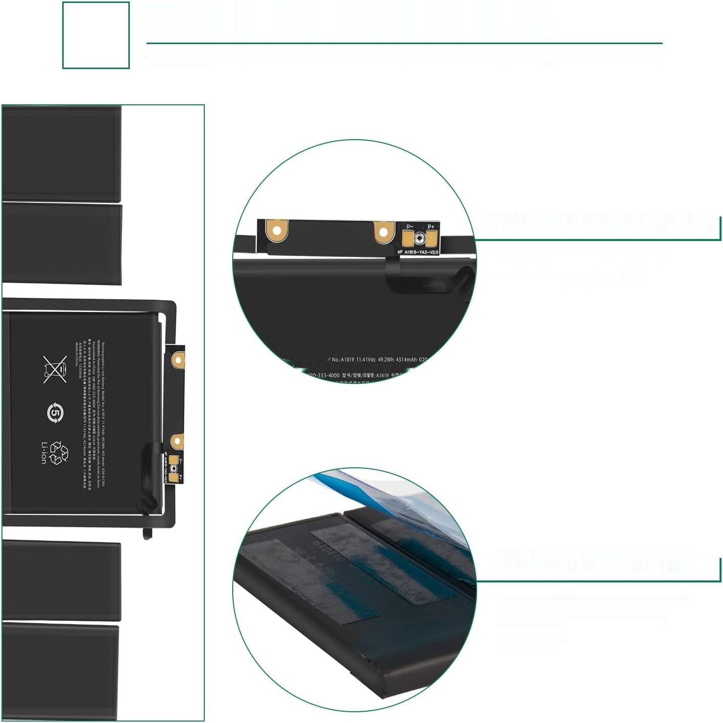 Bateria do laptopa ASUNCELL A1706 A1819 kompatybilna z MacBookiem Pro
