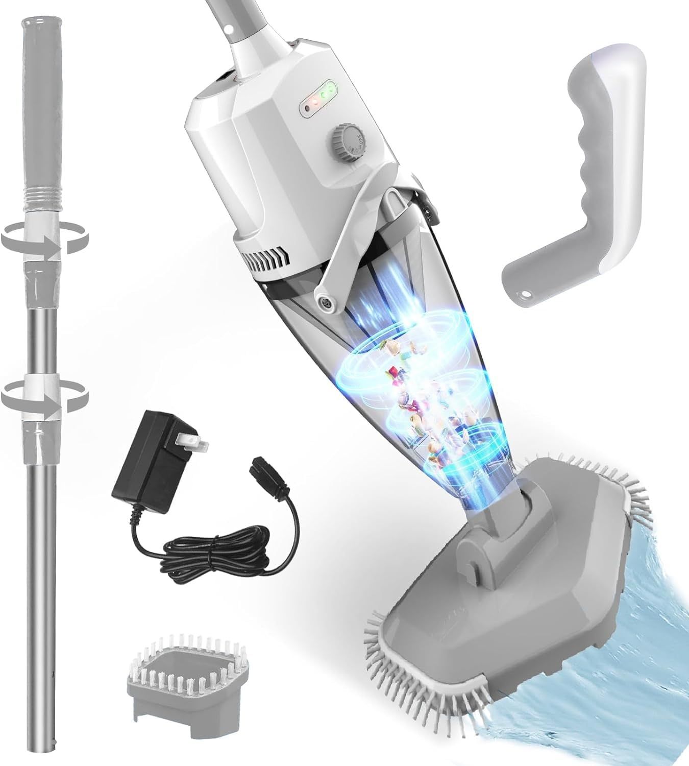 Odkurzacz do basenu o mocniejszym ssaniu, bezprzewodowy