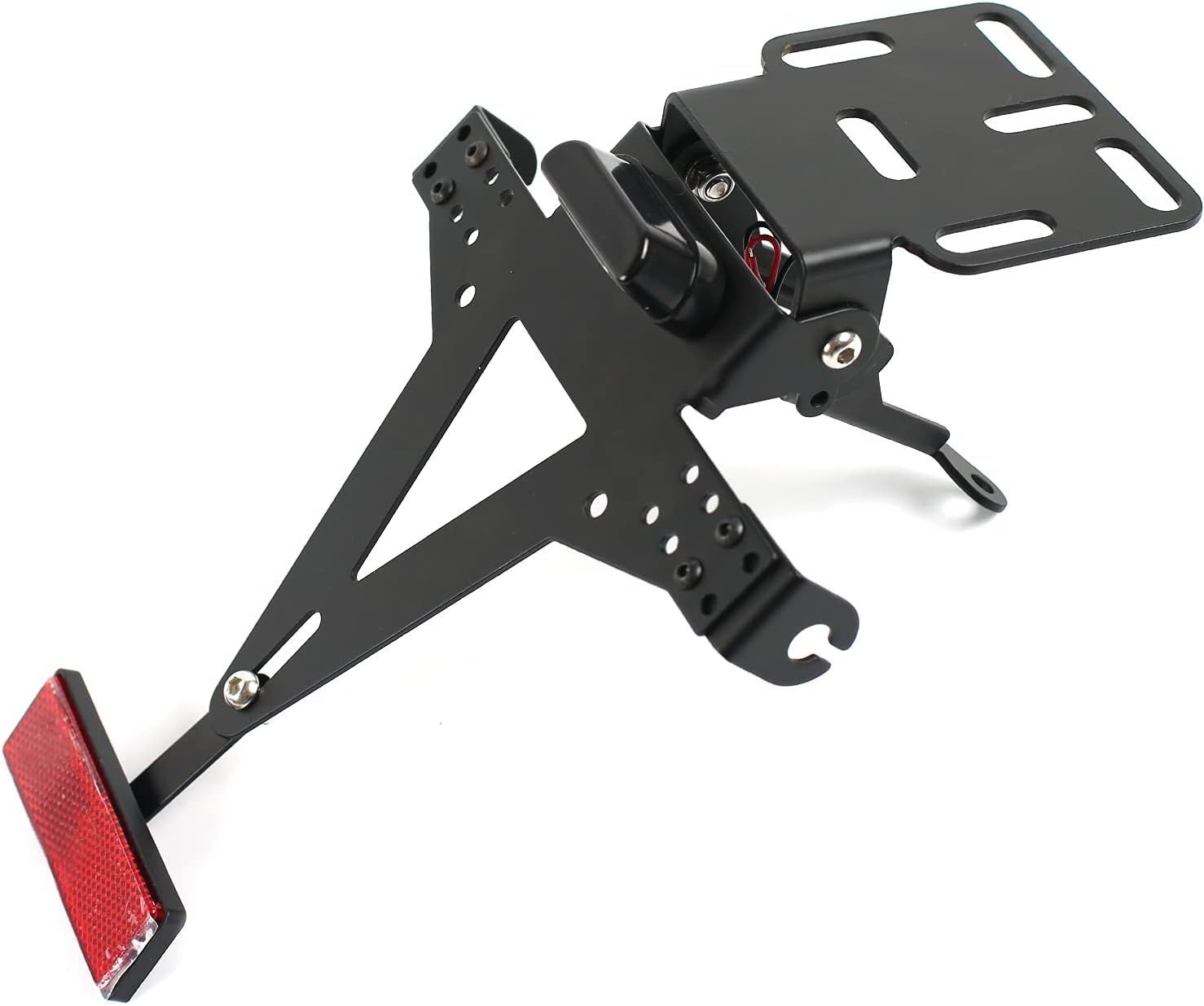 Easyhomie Regulowany uchwyt tablicy rejestracyjnej do motocykla z podświetleniem LED