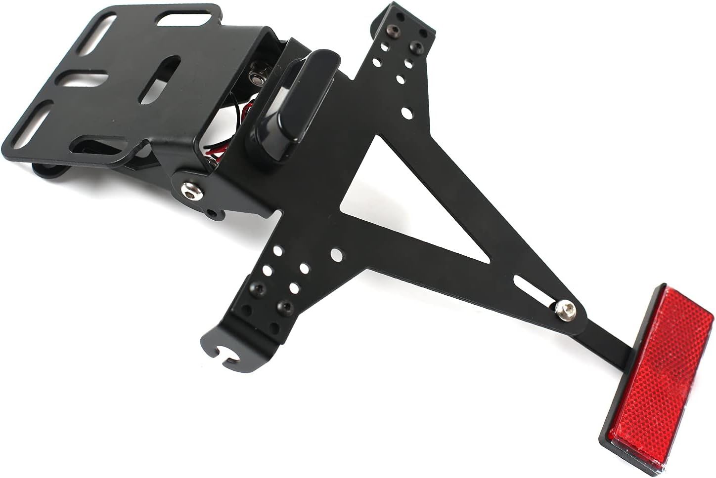 Easyhomie Regulowany uchwyt tablicy rejestracyjnej do motocykla z podświetleniem LED