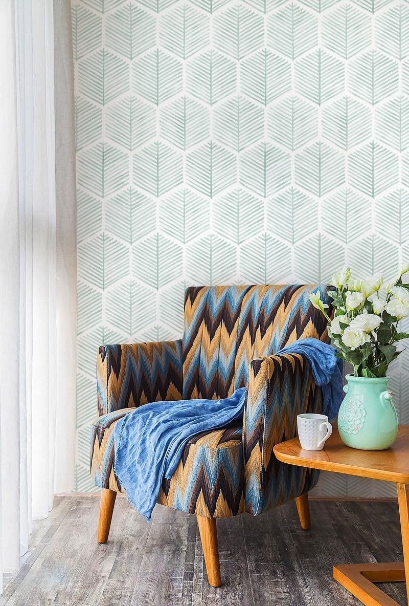 Tapeta samoprzylepna wodoodporna z geometrycznym wzorem w pasy