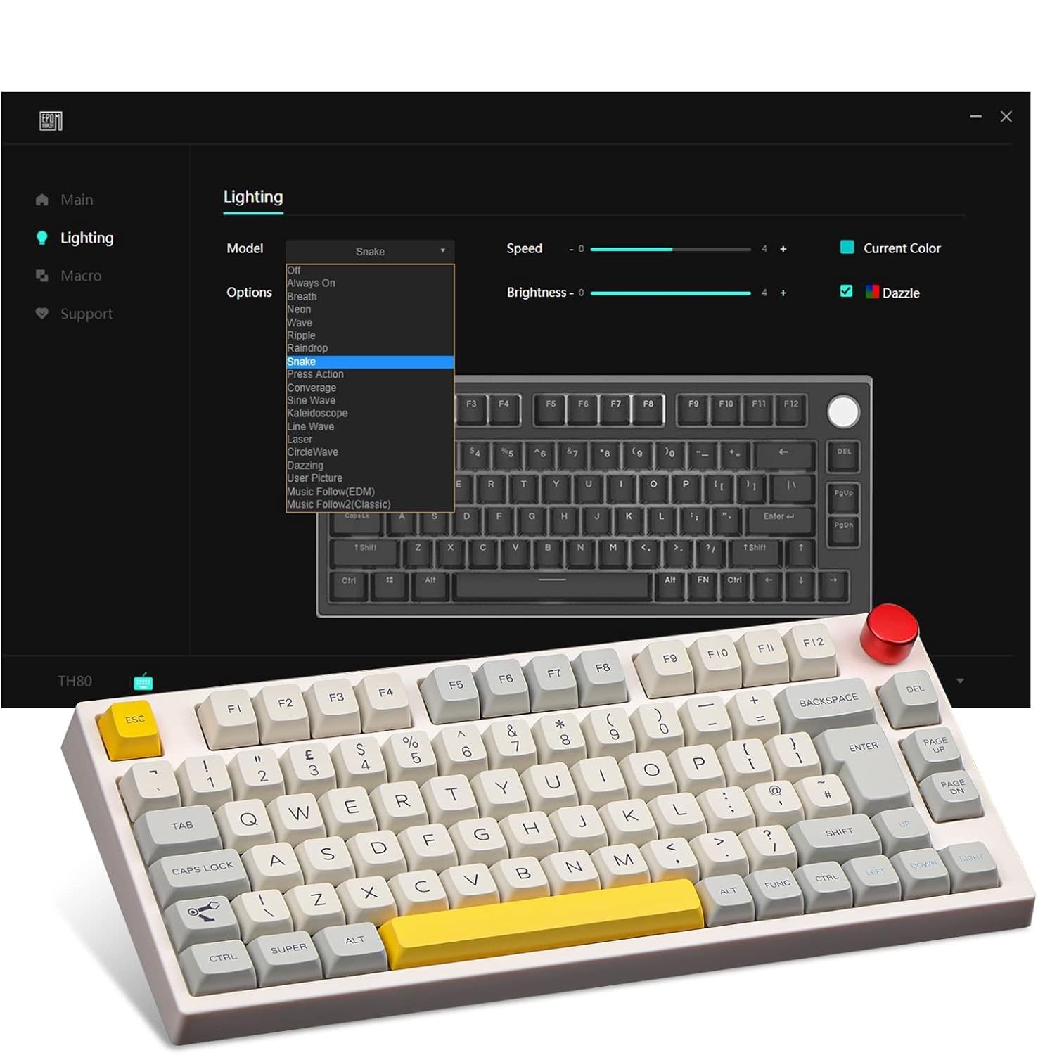 EPOMAKER TH80 PRO ISO(UK) – mechaniczna klawiatura gamingowa 75% z RGB