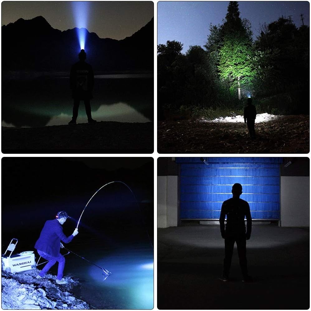 Latarka czołowa, lampa LED z klipsem na daszek z czujnikiem ruchu, bez