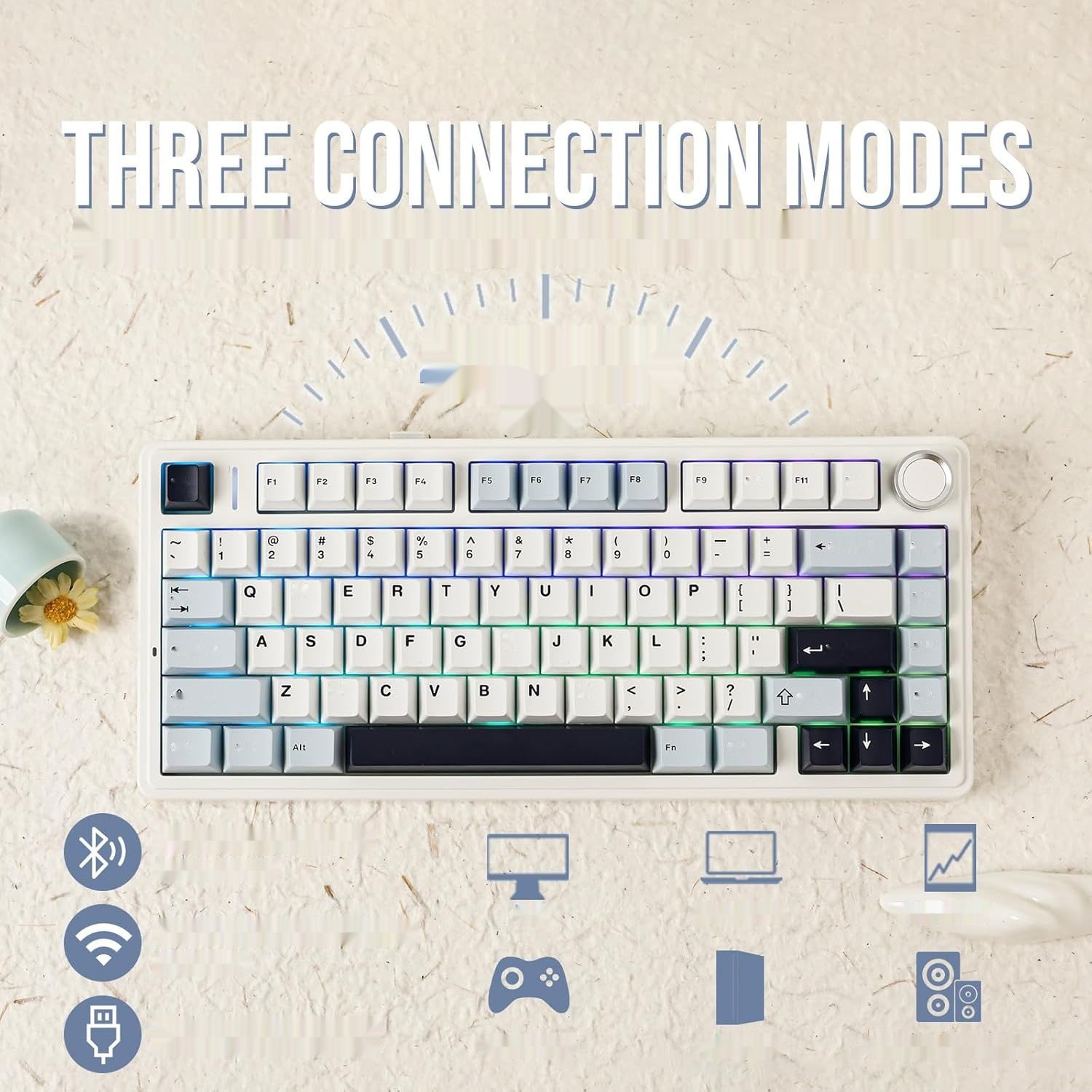 Klawiatura mechaniczna EPOMAKER x Aula F75 z uszczelkowym montażem 75%