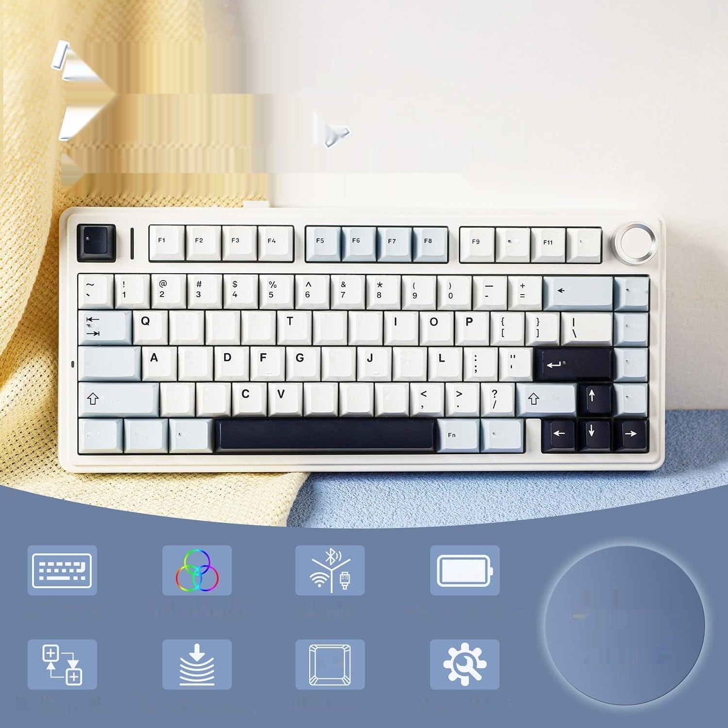 Klawiatura mechaniczna EPOMAKER x Aula F75 z uszczelkowym montażem 75%