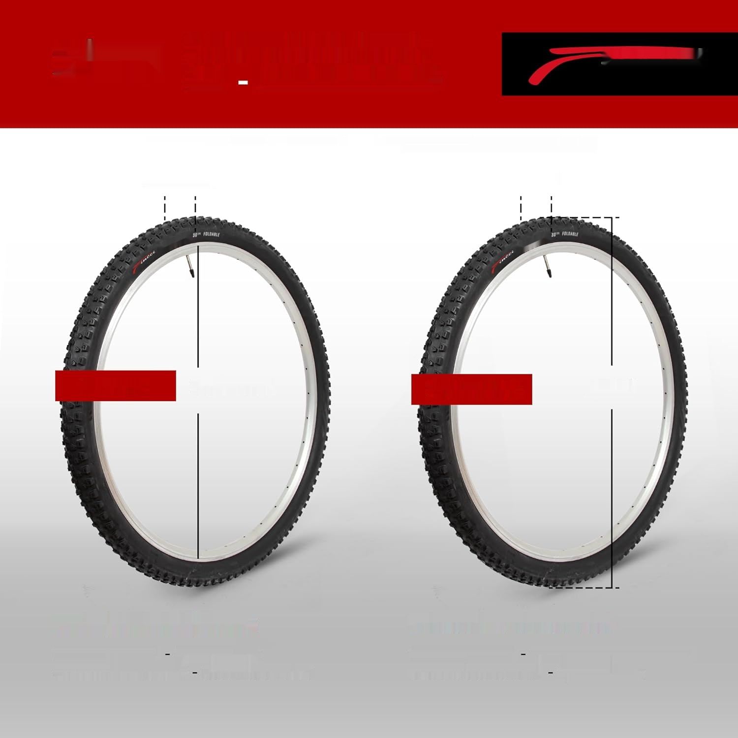 Fincci Velo opony MTB 27,5 x 2.10 cala – para składanych opon rowerow