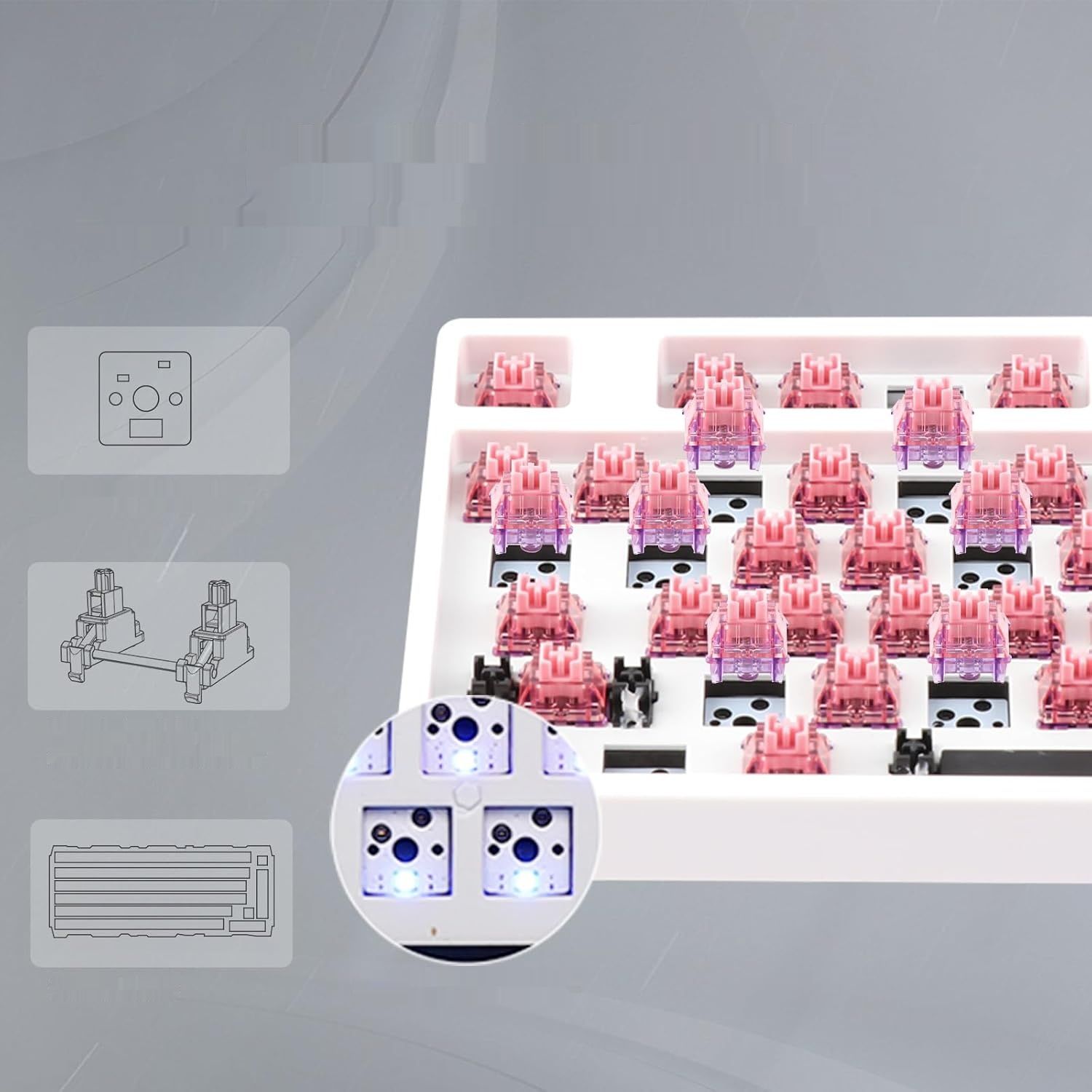 EPOMAKER TH80 Pro 75% klawiatura do gier 80 klawiszy z gorącą wymianą,