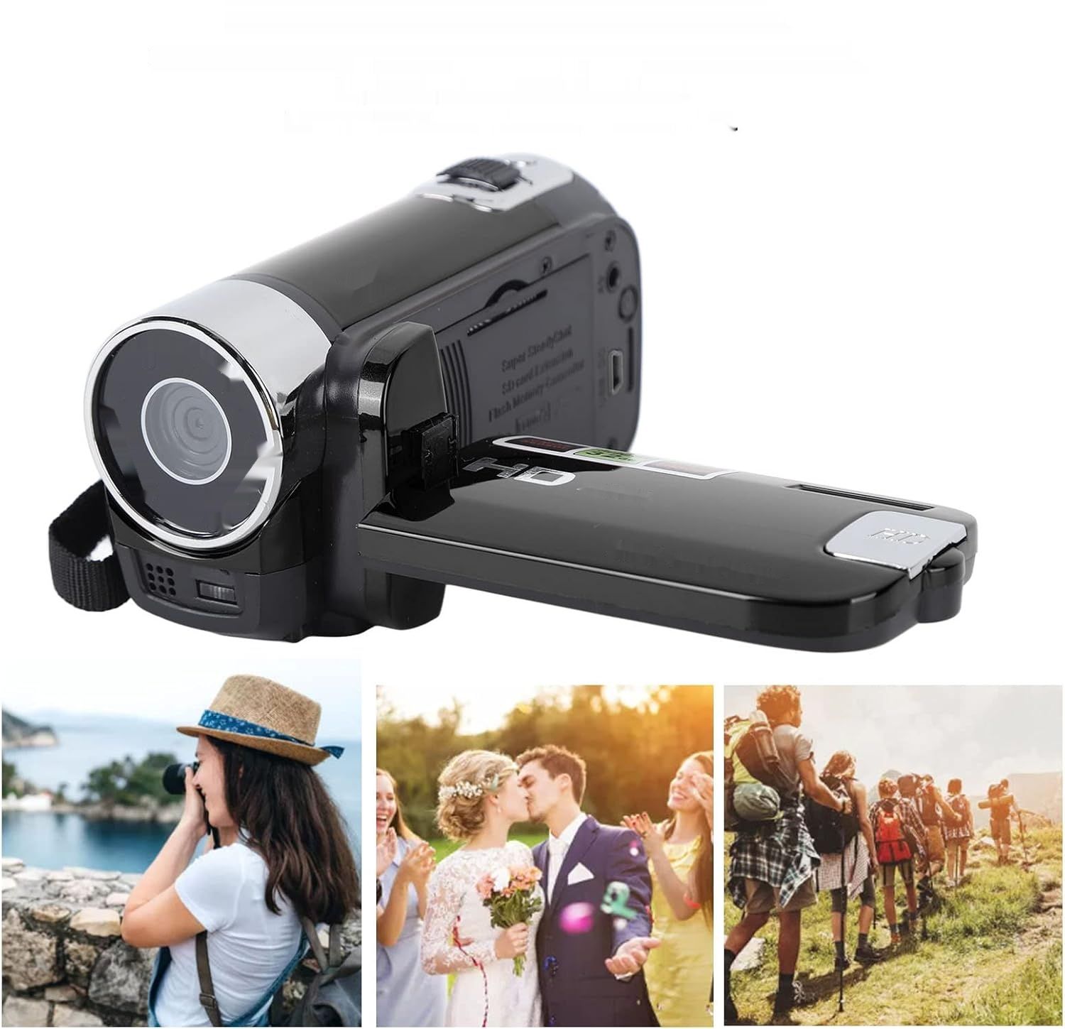 нужно найти кабель чтобы включить ее.   Kamera wideo HD, przenośna kamera DV 1080P 16 MP, obrotowy ekran TFT 2