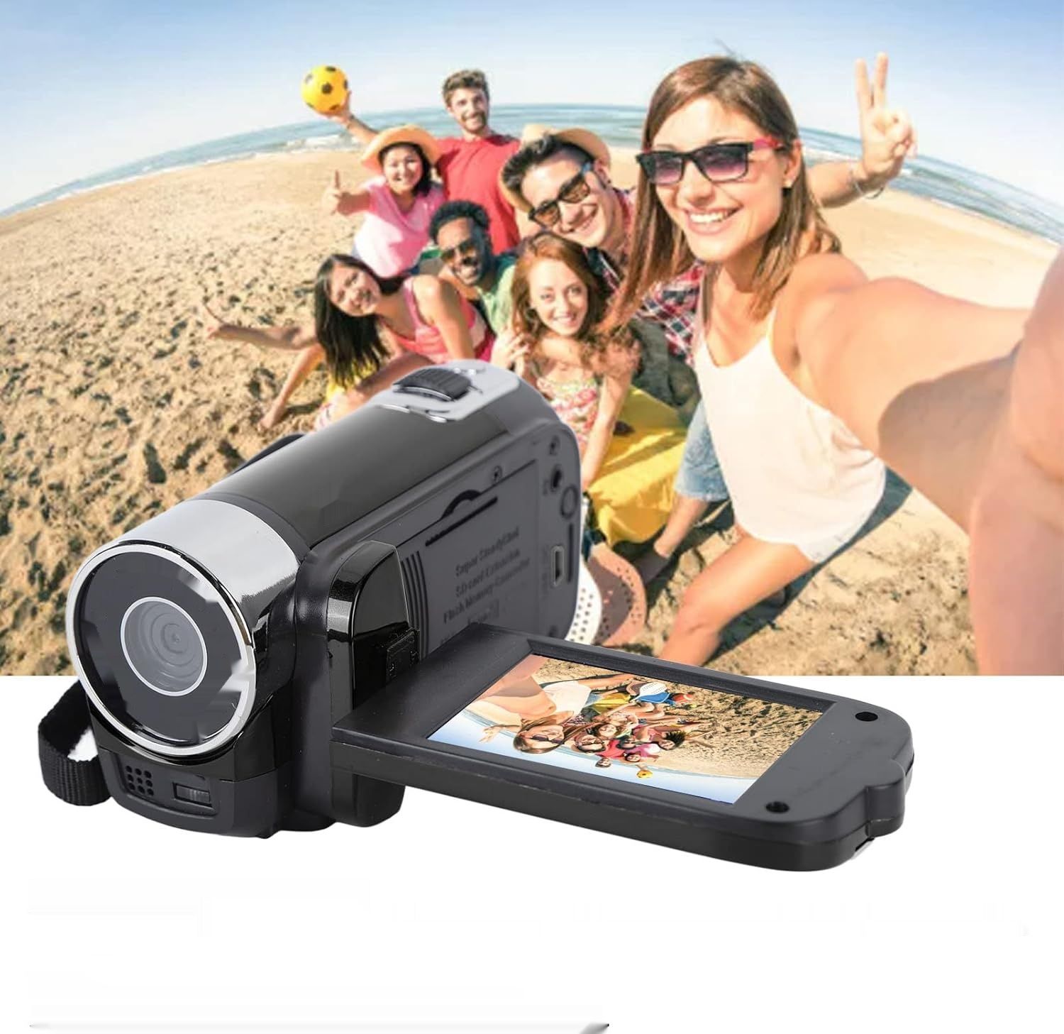 нужно найти кабель чтобы включить ее.   Kamera wideo HD, przenośna kamera DV 1080P 16 MP, obrotowy ekran TFT 2