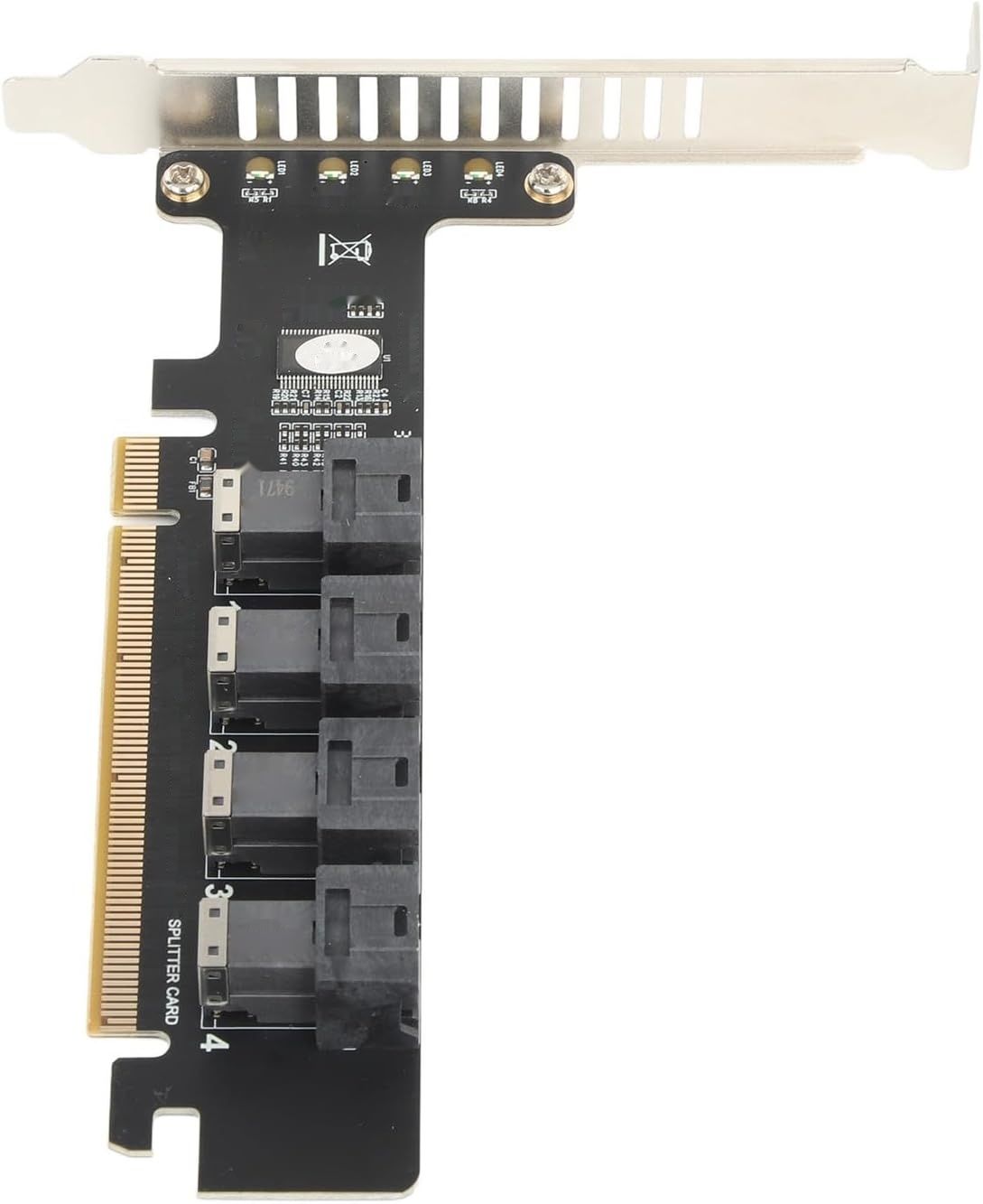 Karta adaptera PCIe x16 na 4 porty U.2, PCIe x16 na U.2 NVMe SFF-8643