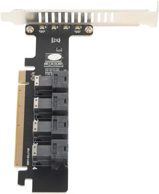 Karta adaptera PCIe x16 na 4 porty U.2, PCIe x16 na U.2 NVMe SFF-8643