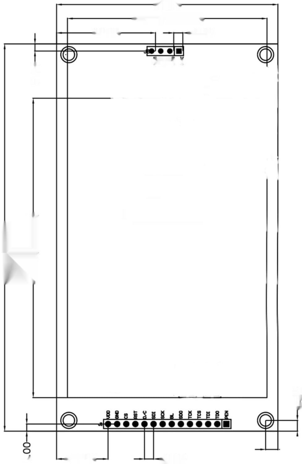 4,0-calowy moduł dotykowego wyświetlacza LCD TFT, szeregowy wyświetlcz