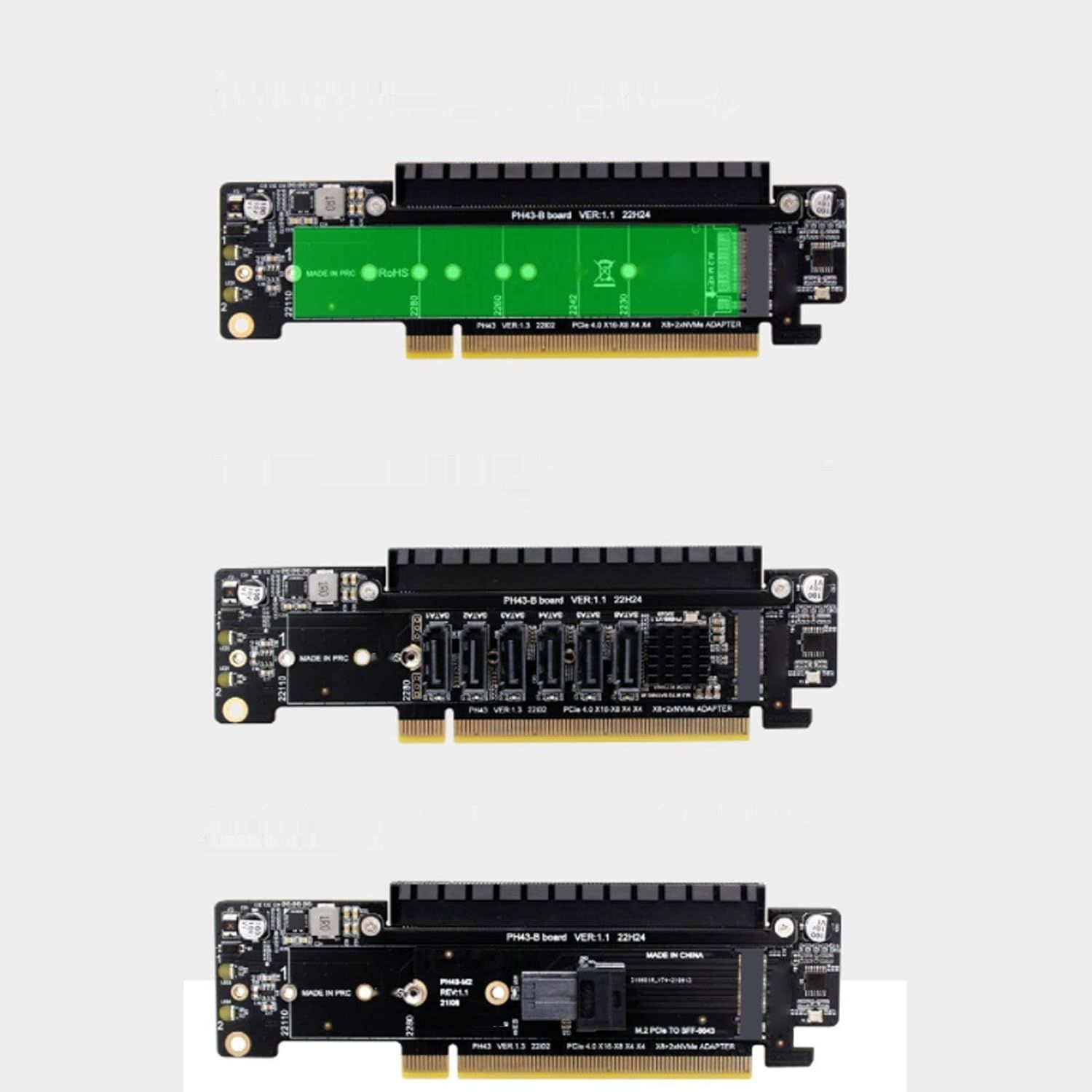 Bewinner Karta Rozszerzeń PCIe x16, kompatybilna z PCIe 4.0/3.0, 6port
