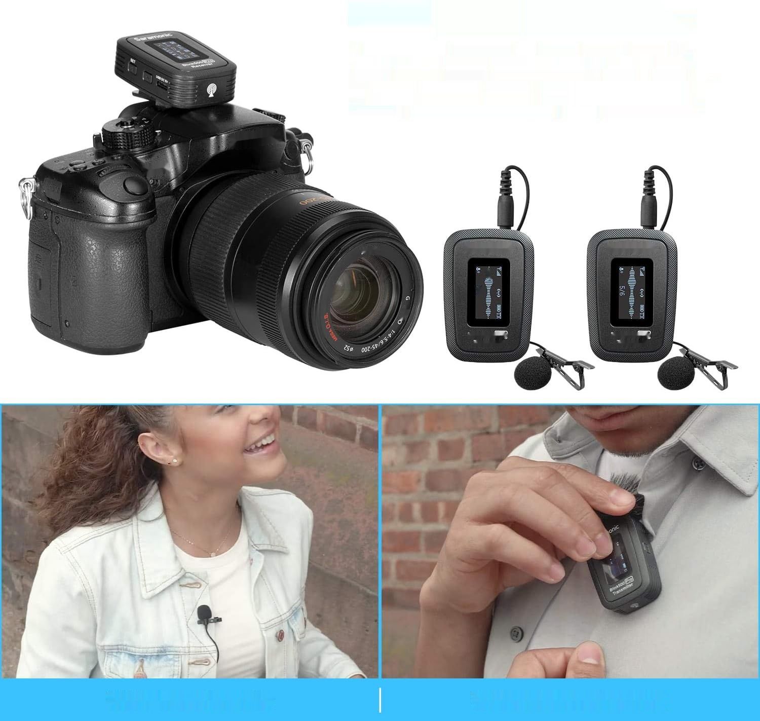 Saramonic Blink500 Pro B1 Dwu-kanałowy bezprzewodowy mikrofon 2,4 GHz