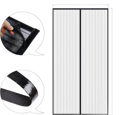 MYCARBON Moskitiera magnetyczna na drzwi przesuwne 140 x 240 cm
