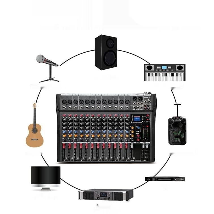 Mikser audio BOMGE CTX 12-kanałowy z Bluetooth i USB