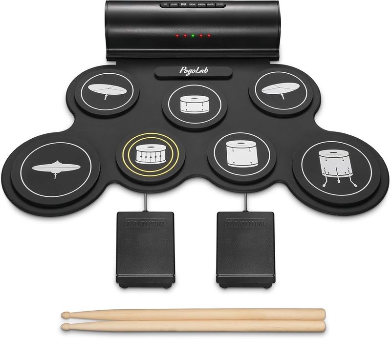 POGOLAB Elektroniczny Zestaw Perkusyjny 7 Padów z Bluetooth