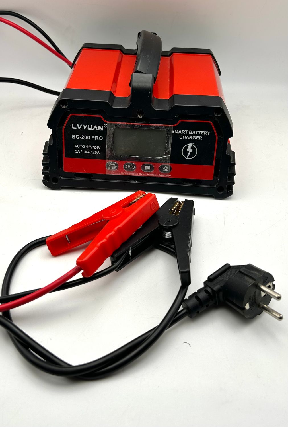 Ładowarka do akumulatorów samochodowych Yinleader 20A 12V/24V z wyświetlaczem LCD