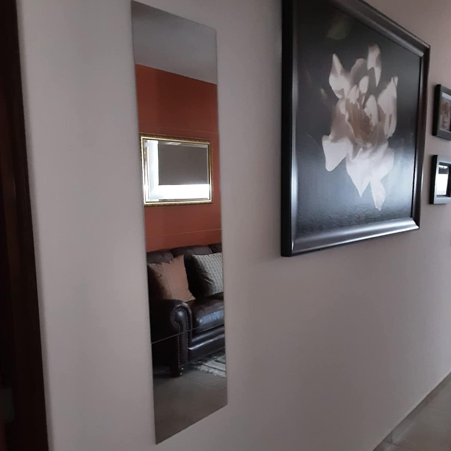 Lustro ścienne samoprzylepne HD, dekoracyjne lustrzane szkło, dużelust