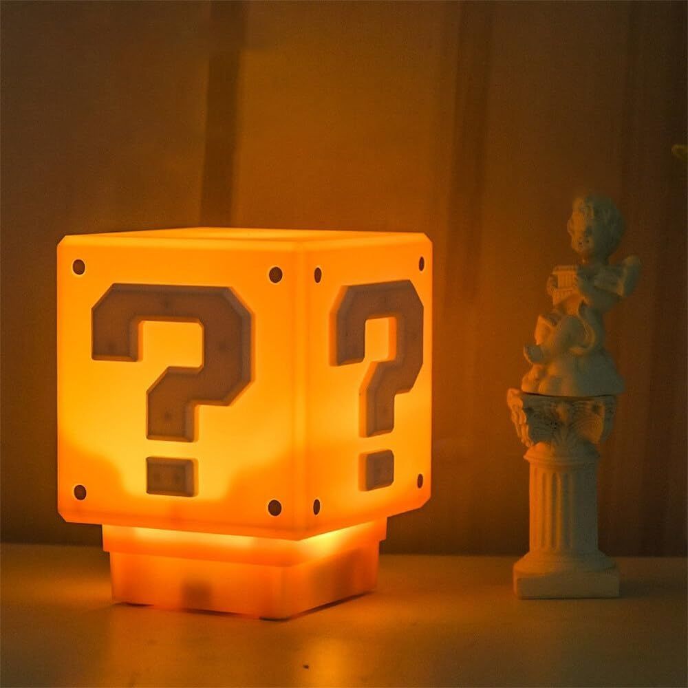 Nocne lampki z ikoną 3D, sześcienna lampa, kwadratowy klocek może słuć