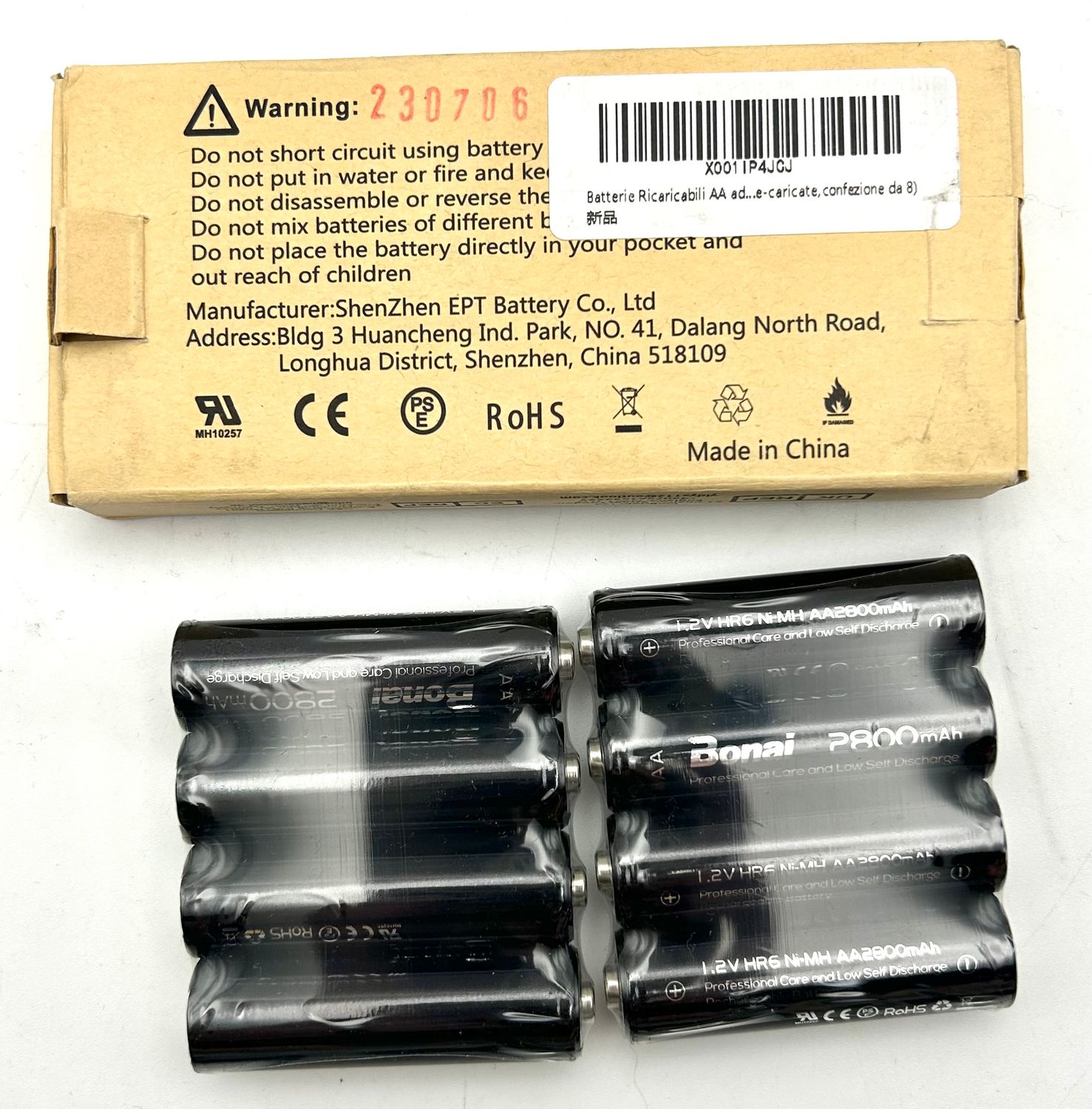 BONAI Akumulatory AA 1.2V 2800mAh Ni-MH