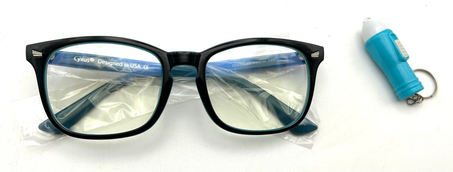 Okulary komputerowe Cyxus z filtrem światła niebieskiego — blokujące światło niebieskie