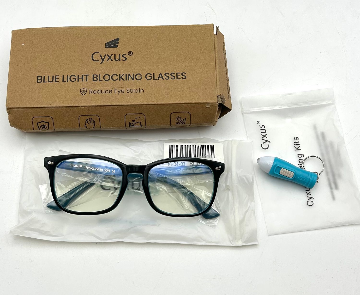 Okulary komputerowe Cyxus z filtrem światła niebieskiego — blokujące światło niebieskie