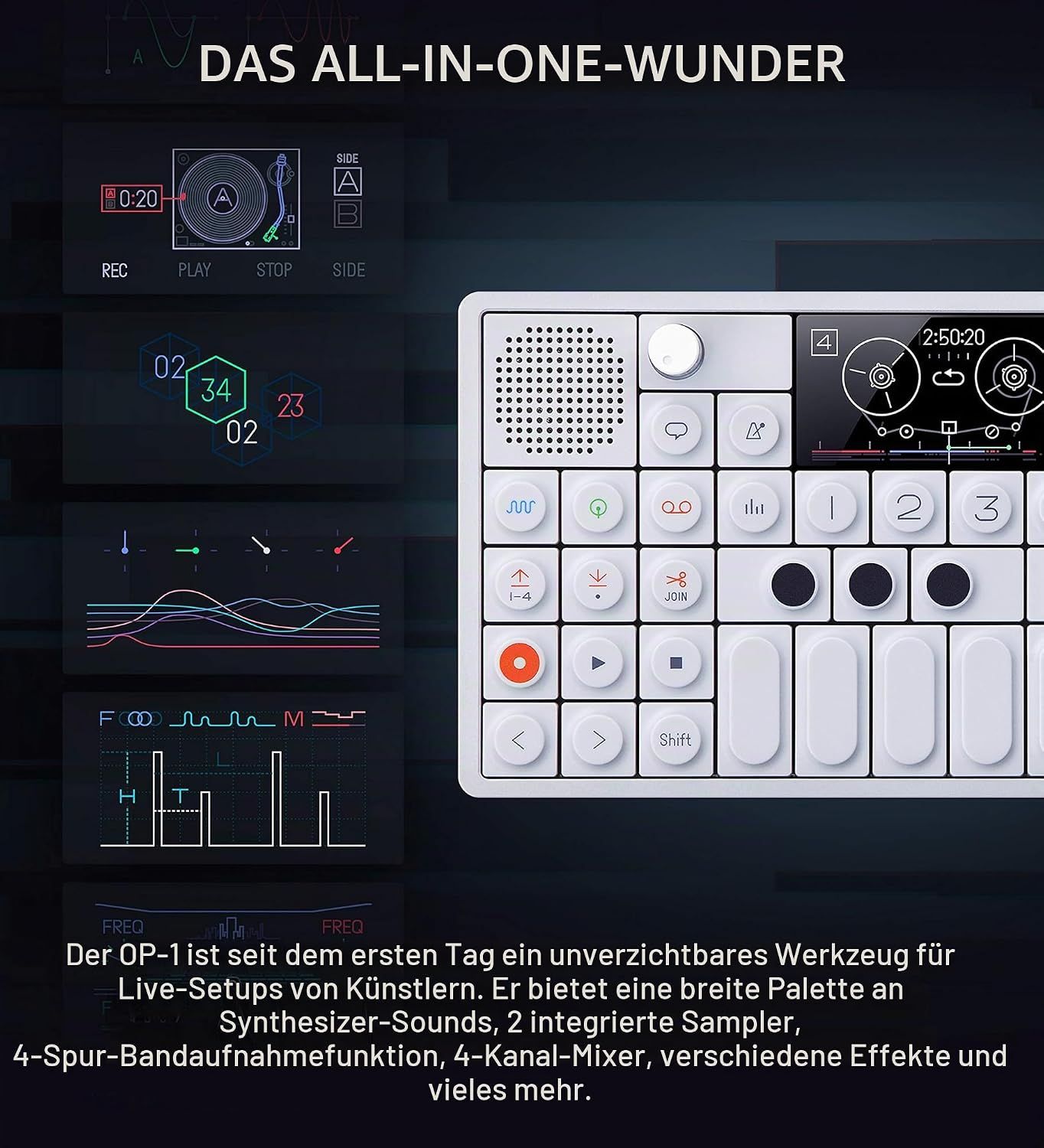 Teenage Engineering P8-1 OP-1 syntezator z radiem FM