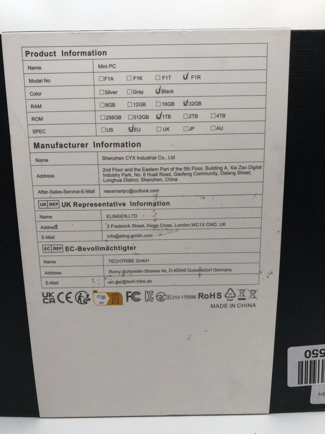 Mini PC Raptor Lake i7-13620H (do 4,9 GHz), łącznie 10 rdzeni, 32 GB R
