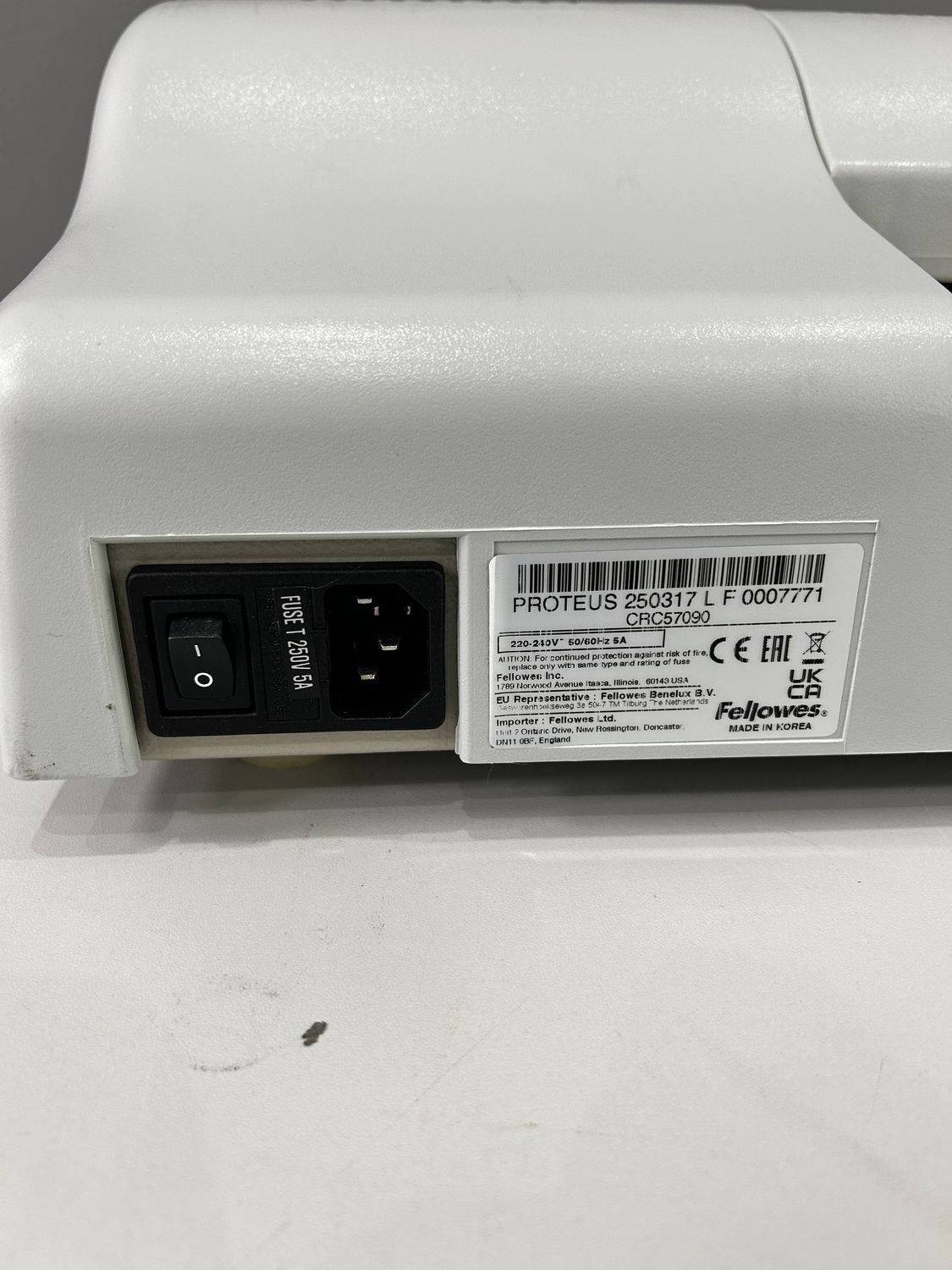 Fellowes 5709001 Laminator Proteus A3, 95 cm/min, 6 rolek