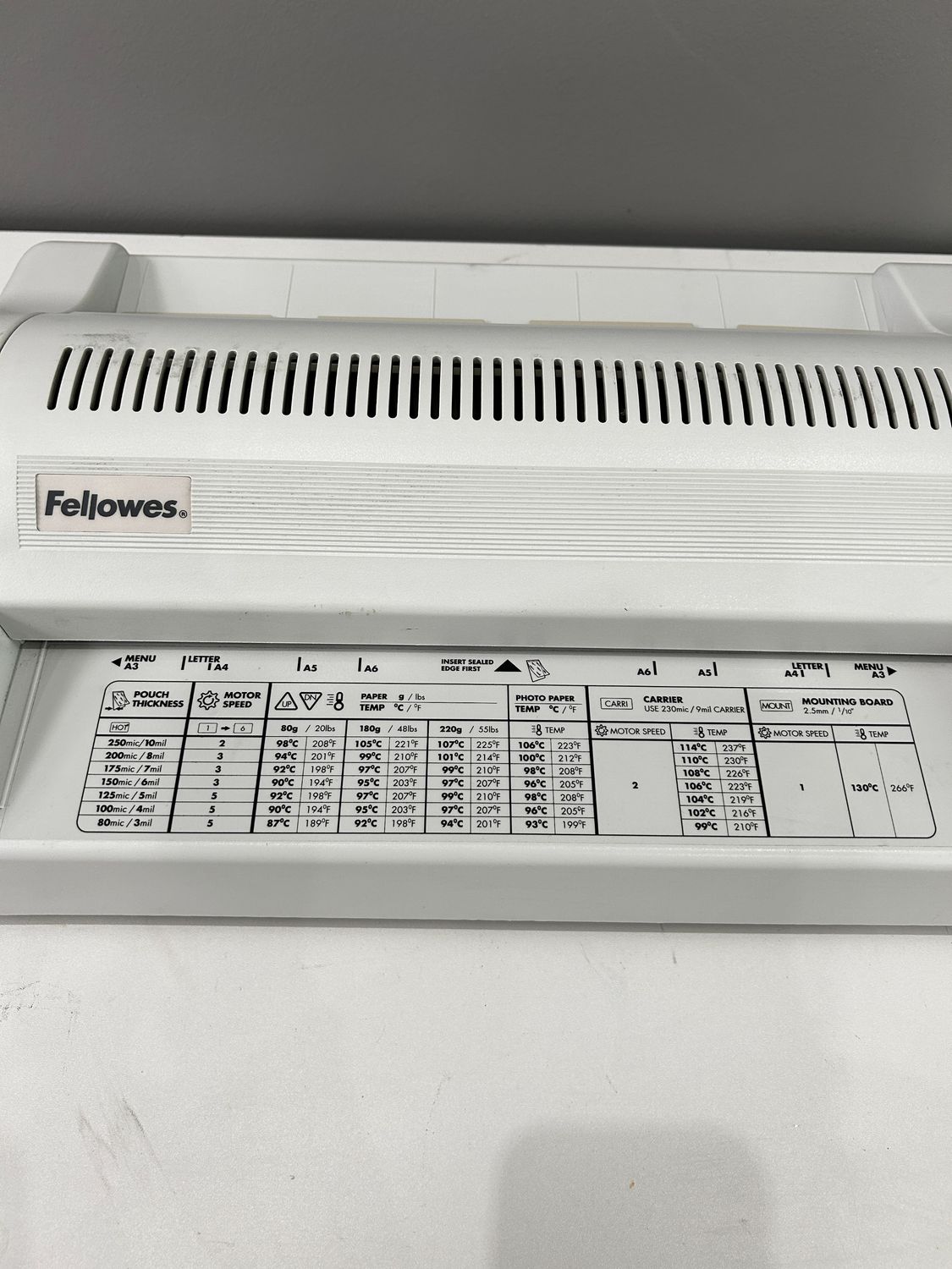 Fellowes 5709001 Laminator Proteus A3, 95 cm/min, 6 rolek