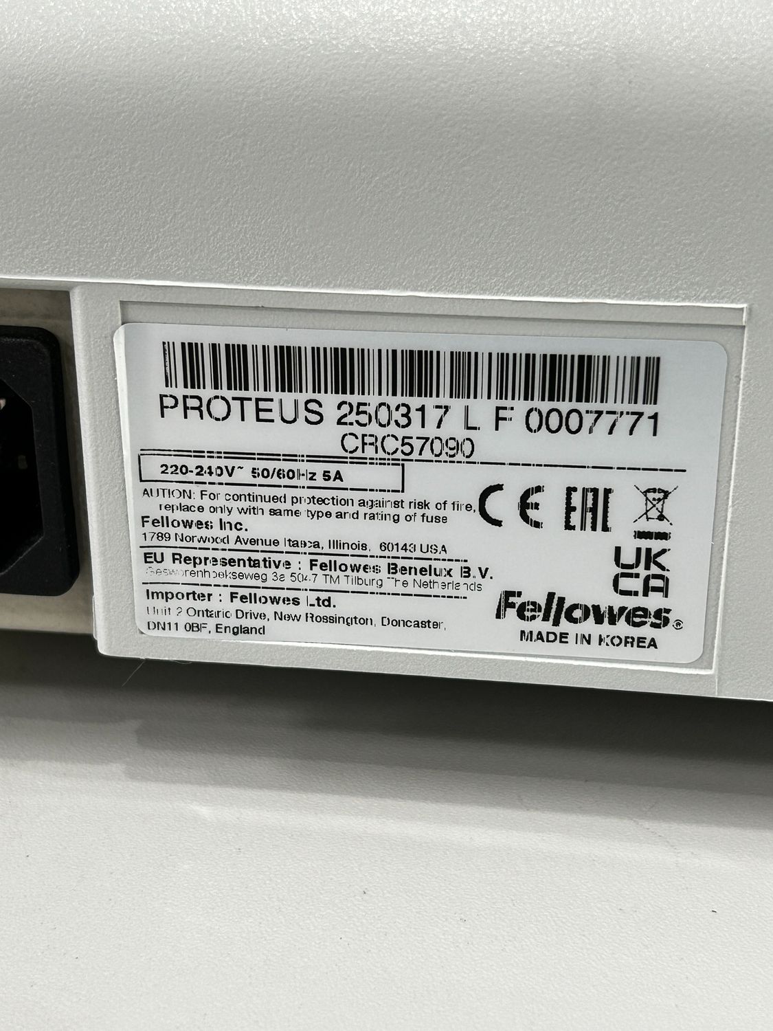 Fellowes 5709001 Laminator Proteus A3, 95 cm/min, 6 rolek