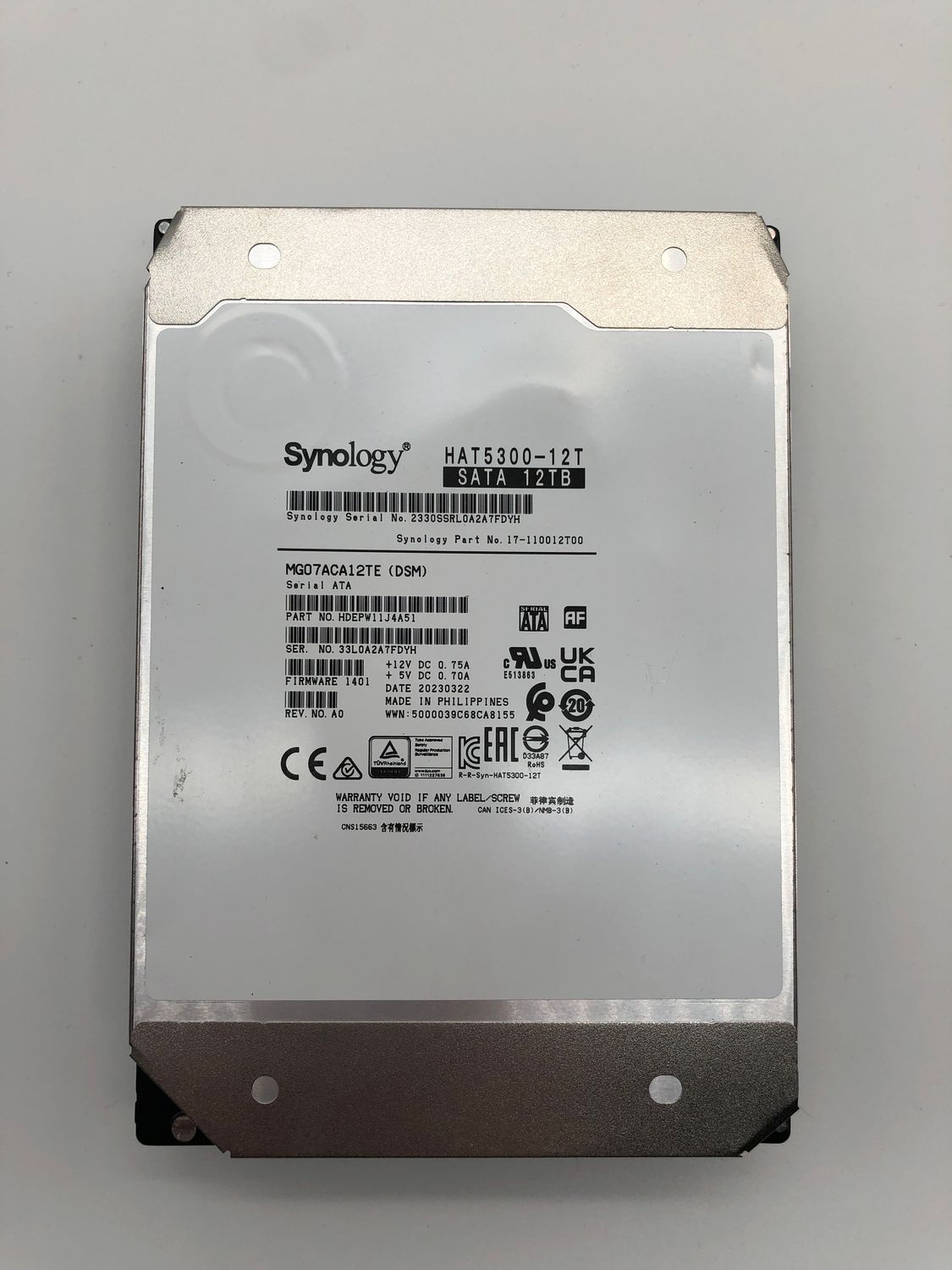 Synology HAT5300 – dysk HDD SATA 12 TB 3,5" 7200 obr./min