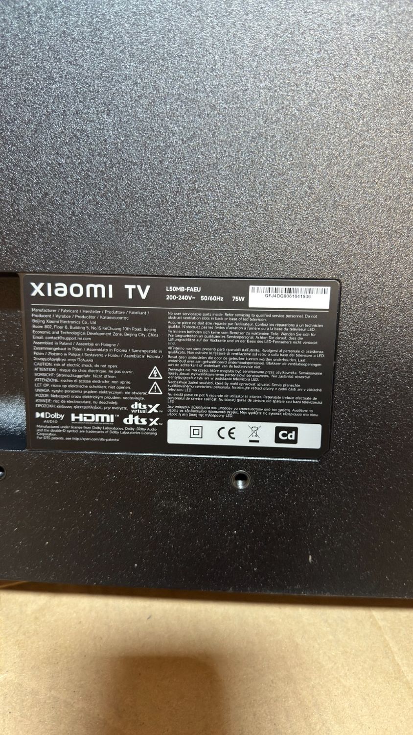 XIAOMI TV F 50 – 50 cali, 4K UHD, Smart TV z Fire TV