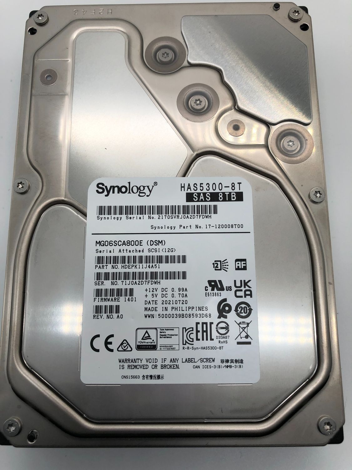 Synology HAS5300-8T 8TB 3,5" SAS HDD
