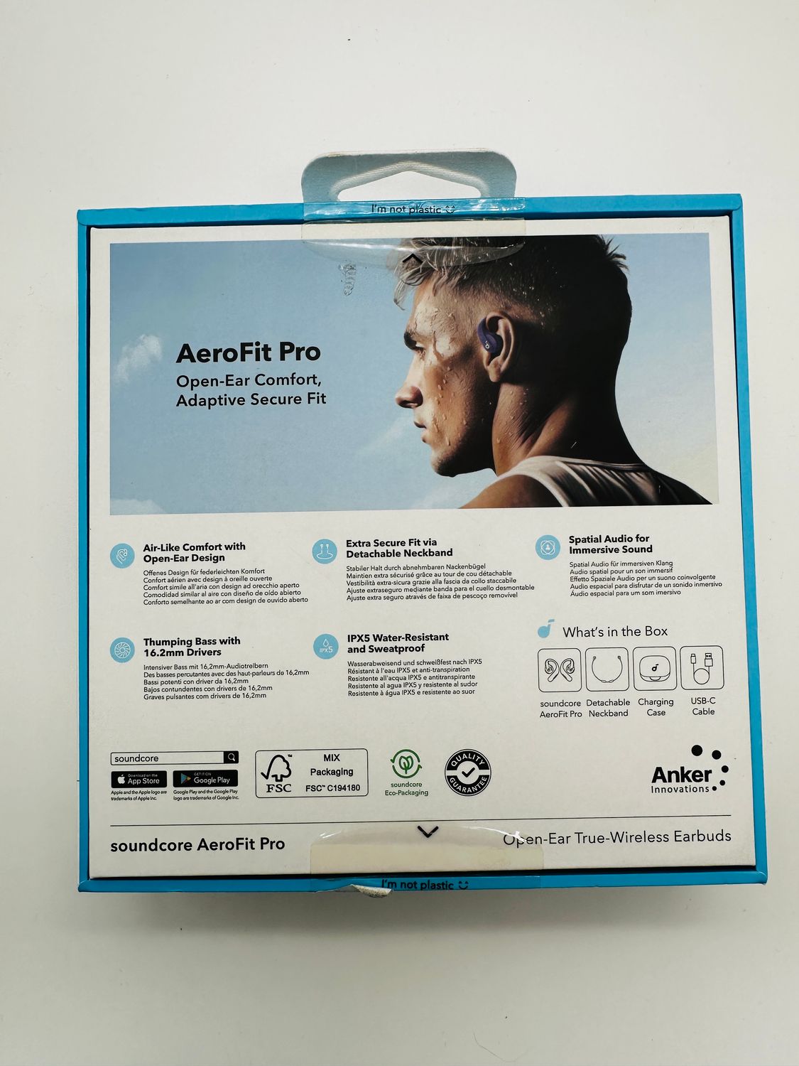 Soundcore by Anker AeroFit Pro bezprzewodowe słuchawki Bluetooth z‍